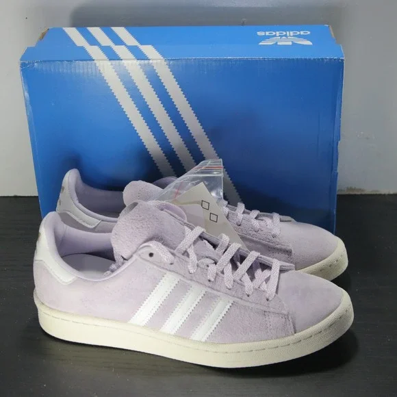 adidas Campus 80s Low Size 6youth=7.5womens Light Purple White Running Sneakers - Picture 1 of 10